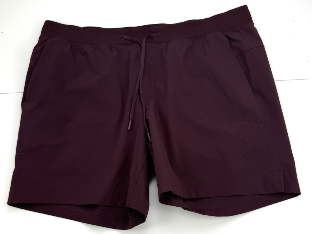 Lululemon Zeroed In Shorts Linerless 7" Mens XXL 2XL Maroon LM7BJ0S
